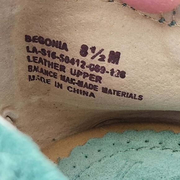 Latigo Begonia Anthropologie Size 8.5M Flats Embroidered Leather Suede Teal Boho - Picture 7 of 9